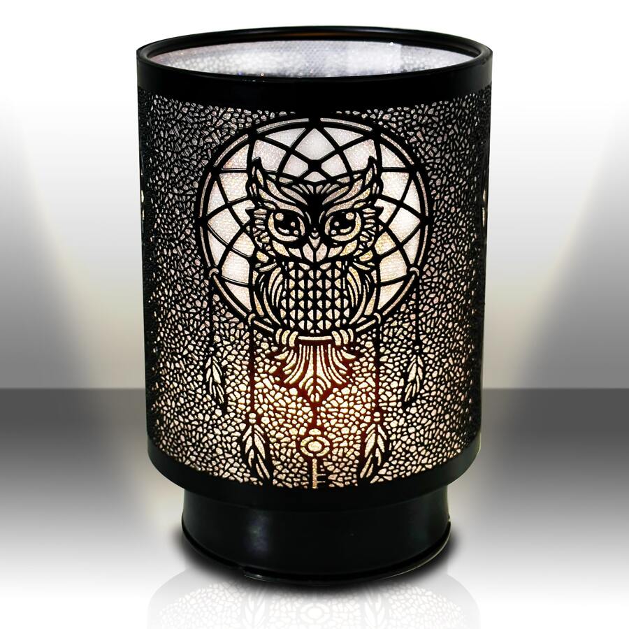 Battery Operated Table Lamp, Cordless Lamps for Home Decor, Battery Powered Nightlight with LED Bulb with Timer, Decorative Lights for Living Room Bedroom Tabletop Entryway Centerpiece Gift - Black - View 1