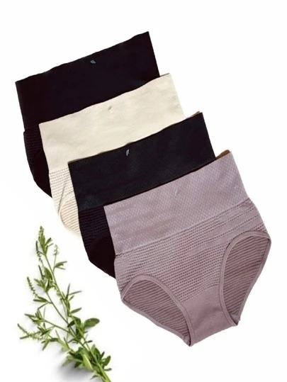 4 pzs panties Marca cintura Vientre plano Define gluteos