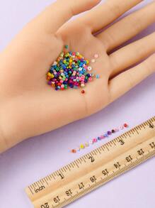 1盒(約312g)24格2mm霧面玻璃種子珠diy串珠套件,適用於手鏈和項鍊製作 - 彩色 - 查看 3