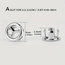 2入組浴室廚房水槽洞圓形溢出覆蓋,盆拼接,水槽溢出圓環,ABS浴室廚房水槽盆邊溢出套,洞拼接帽子水槽洞圓形溢出套,陶瓷盆盆水槽溢出覆蓋 - 杏色 - 查看 4