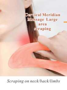 NEFOUME 1 块 ABS 刮痧板，适用于背部和面部，手动可重复使用，肌肉放松、刮痧、淋巴引流、消脂、背部抓挠、学校、返校、旅行、旅行必需品、家居必需品、水疗、按摩工具、按摩、按摩器、水疗 - 粉色 - 查看 5