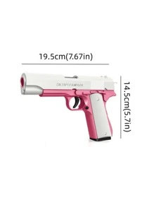 1 pieza Pistola de juguete azul manual cargando con suave - Azul y blanco - Ver 4