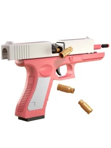 1 pieza Pistola de juguete azul manual cargando con suave - Azul y blanco - Ver 9