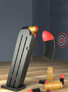 1 pieza Pistola de juguete azul manual cargando con suave - Azul y blanco - Ver 6