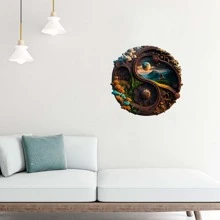 Yin Yang Shaped Wooden Puzzle - Apricot - View 3