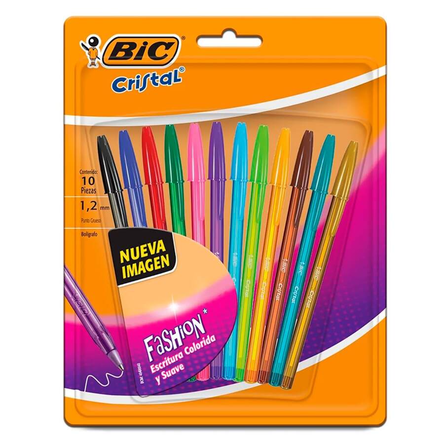 Plumas Bic  Fashion 10 pz - Albaricoque - Ver 1