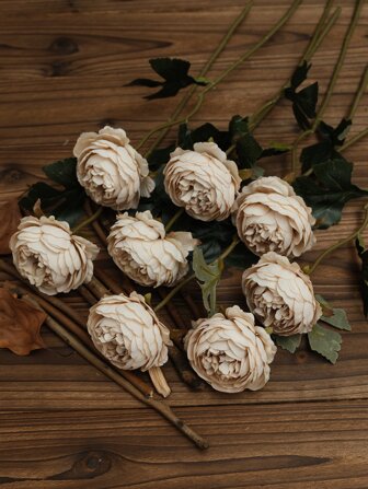 2pcs Artificial Peony Flower Heads Red Faux Flower Silk Artificial Flower Heads Simulated Penoy For Wedding Party Decoration, Cake Decoration And Home Living Room Table Decoration, Halloween Decor, Christmas Decor, Fall Party Decor, Harvest Table Centerpieces Decor, Xmas Tree/Wreath Decor Home Decor Room Decor