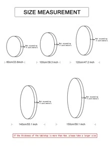 1PC Luxury Round Tablecloth, Simple Style, Waterproof, Oil-Proof, Scratch-Proof, Dust-Proof Leather Stretch Tablecloth, Suitable For Desk, Dining Table, Coffee Table, Home Use - Blue - View 2