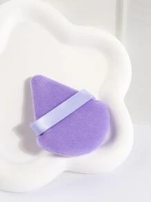 1入組紫色超柔軟三角粉撲，非食用粉撲定妝散粉，雙面多色 - 紫色 - 查看 1
