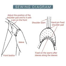 4 cặp miếng độn vai màu đen trắng, miếng đệm mút may sẵn, thích hợp cho vest, áo khoác và các loại trang phục khác. - Trắng - Xem 5