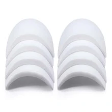 4 cặp miếng độn vai màu đen trắng, miếng đệm mút may sẵn, thích hợp cho vest, áo khoác và các loại trang phục khác. - Trắng - Xem 8