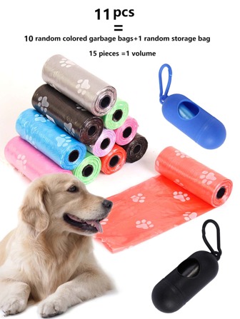 11入組寵物便攜垃圾袋分配器套裝