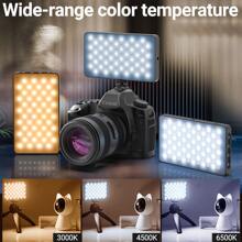 Aluminum alloy Portable Panel Video Light 7W 3000-6500K 7W Bi Color Warm and Cold Camera Photographic Light - Black - View 3