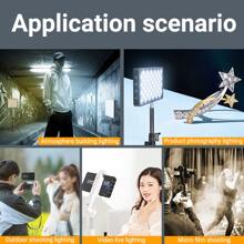 Aluminum alloy Portable Panel Video Light 7W 3000-6500K 7W Bi Color Warm and Cold Camera Photographic Light - Black - View 10