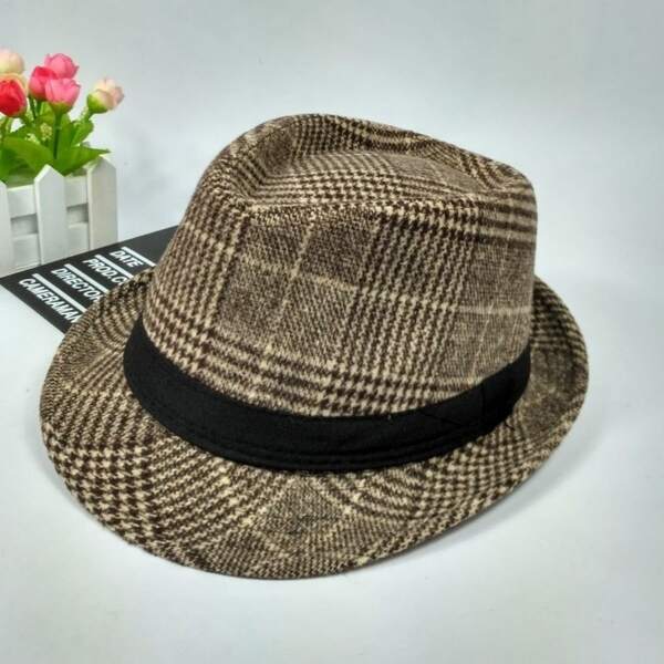 Unisex Autumn/winter English Style Vintage Fedora Hat, Fashion Gentlemen Hat