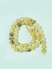 1pc Yellow Opal Loose Round Beads (4mm/6mm/8mm/10mm) For Diy Bracelet, Anklet, Necklace And Artistic Jewelry Making - Multicolor - View 6