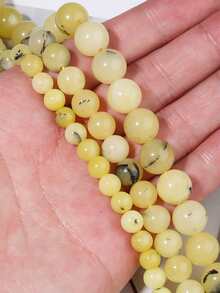 1pc Yellow Opal Loose Round Beads (4mm/6mm/8mm/10mm) For Diy Bracelet, Anklet, Necklace And Artistic Jewelry Making - Multicolor - View 2