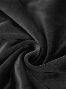 1pc/2pcs Silver Fox Fur Solid Color Duck Billed Chair Cover, Suitable For Dining Chair Decoration And Dust Protection - Black - View 4