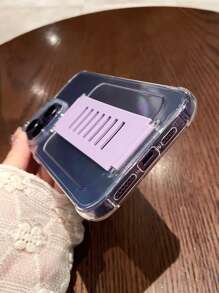 1pc transparante vloeibare siliconen polsband schokbestendig telefoonhoesje compatibel met Apple- en Samsung-telefoons