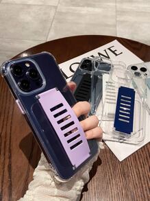 1pc transparante vloeibare siliconen polsband schokbestendig telefoonhoesje compatibel met Apple- en Samsung-telefoons