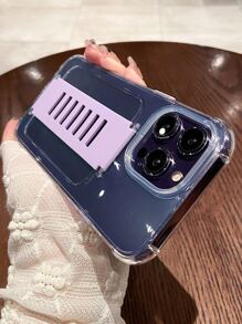 1pc transparante vloeibare siliconen polsband schokbestendig telefoonhoesje compatibel met Apple- en Samsung-telefoons