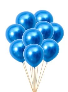 100 Piezas De Globos Metalicos Azules De 5 Pulgadas - Azul - Ver 3