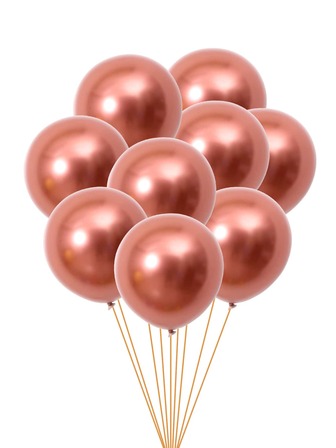 50入組10英寸金屬顏色乳膠氣球，厚圓氣球，適用於生日派對，婚禮裝飾和金屬色彩主題的房間裝飾，附氣球鏈，黑金金屬氣球套裝，生日週年紀念日裝飾套餐，生日氣球