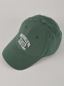1pc Unisex Brooklyn English Letter Baseball Cap, Casual Baseball Cap, Green - Green - View 5