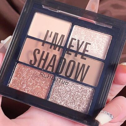 6 colores Colorete Polvo compacto para contorneado , mejilla & maquillaje de ojo