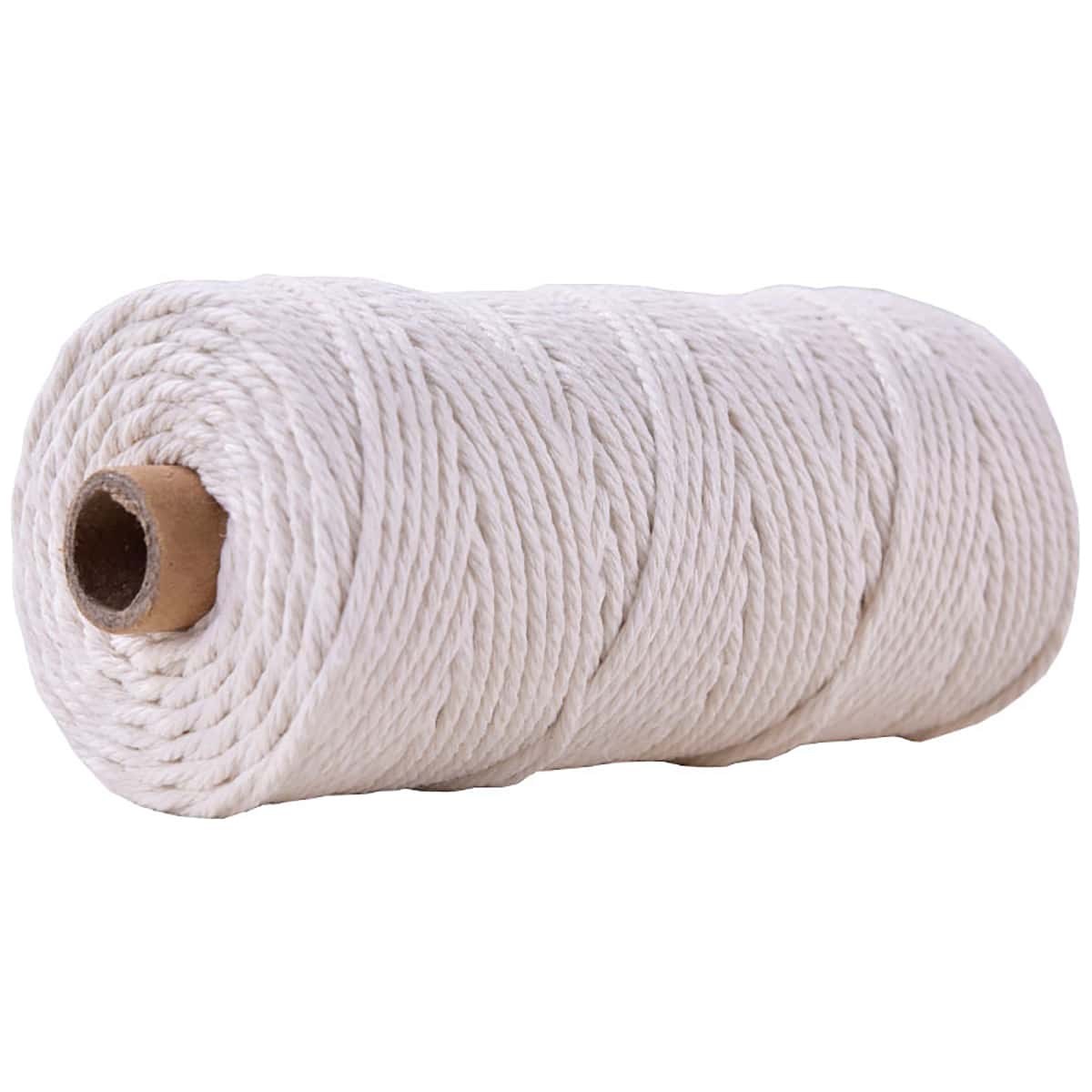 100m 3mm Braided Cord Thick Rope For Hanging Tapestry, Tag, And Binding - Beige - View 1