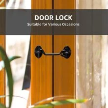 Kho thóc Chốt cửa Khóa Cửa Phần cứng , Khóa cửa trượt Mắt Cái móc Với ốc vít , Kim loại Cổng , Sự riêng tư Móc Đối với Bên trong Cửa , Bằng gỗ Rào chắn , Cửa nhà để xe - màu đen - Xem 6