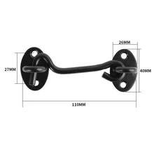 Kho thóc Chốt cửa Khóa Cửa Phần cứng , Khóa cửa trượt Mắt Cái móc Với ốc vít , Kim loại Cổng , Sự riêng tư Móc Đối với Bên trong Cửa , Bằng gỗ Rào chắn , Cửa nhà để xe - màu đen - Xem 8