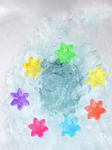 1pc Toilet Cleaning Gel With Flower Design, Quick Cleaning, Freshening, Deodorizing, Eliminating Odor For Bathroom - Blue - View 9