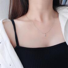 OMID 1 Miếng Đúng mốt S925 Bạc nguyên chất Tia chớp Thiết kế Pha lê Dát Xương quai xanh Chuỗi Thích hợp Đối với Của phụ nữ Mặc hàng ngày - vòng cổ - Xem 2