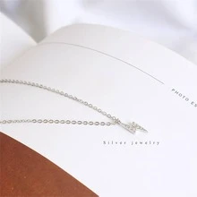 OMID 1 Miếng Đúng mốt S925 Bạc nguyên chất Tia chớp Thiết kế Pha lê Dát Xương quai xanh Chuỗi Thích hợp Đối với Của phụ nữ Mặc hàng ngày - vòng cổ - Xem 7