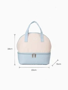 1個多功能攜帶式母嬰哺乳瓶收納袋,具備保溫和冷卻功能,適用於戶外使用 - 藍白色 - 查看 8