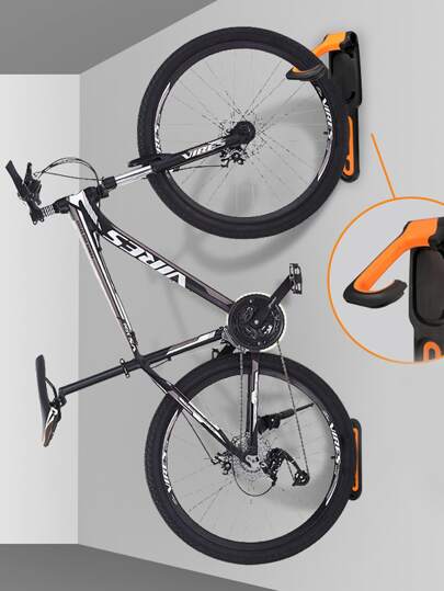 1 st Mountain Bike Display Stand, väggmonterad krok är robust och bärande, väggmonterad för att spara utrymme, hopfällbara cykelhängstillbehör