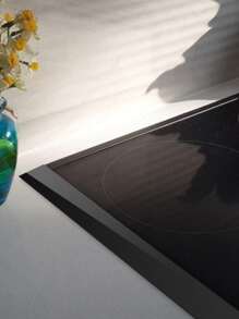 1入組kindga 21"矽膠灶台間隙罩,可輕鬆清潔,封堵廚櫃、電器、瓦斯爐、烤箱、洗衣機、洗衣機、烘乾機之間的溢漏,黑色 - 黑色 - 查看 2