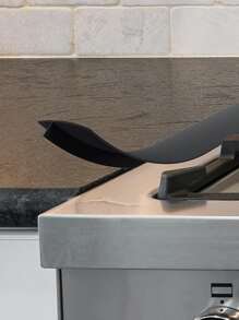 1入組kindga 21"矽膠灶台間隙罩,可輕鬆清潔,封堵廚櫃、電器、瓦斯爐、烤箱、洗衣機、洗衣機、烘乾機之間的溢漏,黑色 - 黑色 - 查看 3