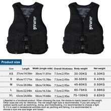 1pc Adult Life Jacket, Large Buoyancy, Adjustable Straps, Breathable & Quick-Drying, Exterior Material Is Chloroprene Rubber, Thickened And Anti-Collision, Suitable For Swimming, Diving, Motor Boating And Fishing, Beach Essentials, Beach Accessories, Pool Float - Black - View 2