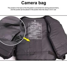 1pc Adult Life Jacket, Large Buoyancy, Adjustable Straps, Breathable & Quick-Drying, Exterior Material Is Chloroprene Rubber, Thickened And Anti-Collision, Suitable For Swimming, Diving, Motor Boating And Fishing, Beach Essentials, Beach Accessories, Pool Float - Black - View 3