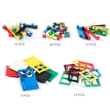 102pcs Door Window Brick Bulk DIY House Building Blocks Bricks Toys City Architect For Children Educational Room Decoration, Transformer, Door Toy, Slide Puzzles, Mini Blocks - Multicolor - View 4