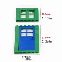 102pcs Door Window Brick Bulk DIY House Building Blocks Bricks Toys City Architect For Children Educational Room Decoration, Transformer, Door Toy, Slide Puzzles, Mini Blocks - Multicolor - View 7