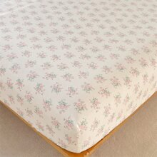 1 Pièce Drap-housse Avec Bande Élastique, Imprimé Floral De Style Campagnard, Taille De Lit Simple/double, Convient Pour Matelas Épais De 10 Pouces