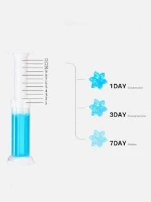 1pc Toilet Cleaning Gel With Flower Design, Quick Cleaning, Freshening, Deodorizing, Eliminating Odor For Bathroom - Blue - View 6