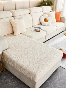 1pc Fleece Jacquard All Seasons Universal Dustproof Sofa Seat Cover, Pet-Friendly Spandex Sofa Cover To Protect Against Dirt & Scratches, Compatible With L-Shaped And 1/2/3/4-Seater Sofas. ( Sales)