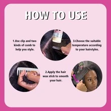 Productos de Peluquería Cera para el Pelo Permanentes, Relajantes y Texturizantes para el Cabello - Rosa - Ver 11