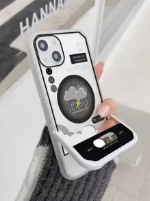 卡通图案手机壳，带隐形支架 - 無色 - 查看 3