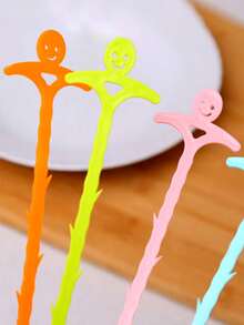 1入組笑臉引流鉤適用於廚房水槽,廁所,淋浴除毛器&浴缸,家庭清潔和去除器工具 - 粉色 - 查看 4