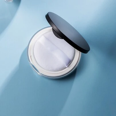 1pc Empty Loose Powder Container With Puff, Plastic Loose Face Powder Compact Case Cosmetic, Refillable Powder Puff Box Loose Powder Box With Sifter,Makeup,Cheap,Room Decor,Vanity,Travel,Bedroom,Makeup Accessories,Cheap,Stocking Stuffers,Makeup,Makeup Tools,Cheap Stuff,Gifts,Gifts For Women,Christmas Gifts